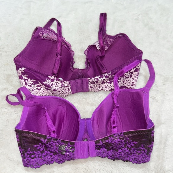 32D Wacoal lightly lined purple bra set - Picture 2 of 3